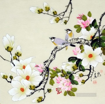 鳥 Painting - 中国の鳥の花の作品